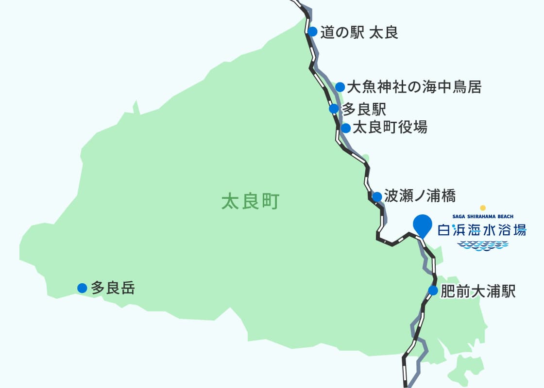 太良町視点での地図